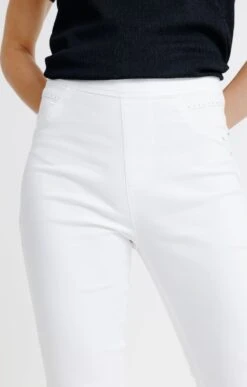 Tregging Avec Détail Clous -Haute couture k tregging avec detail clous affinites BLANC d1 48