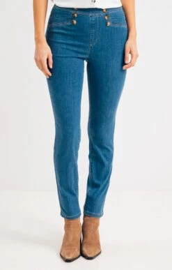 Tregging Jean Avec Détail Pont 7 Tregging Jean Avec Détail Pont -Haute couture k tregging jean avec detail pont armand thiery femme BLEU o 45