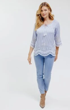 Tunique Rayée -Haute couture k tunique rayee affinites ECRU o 68