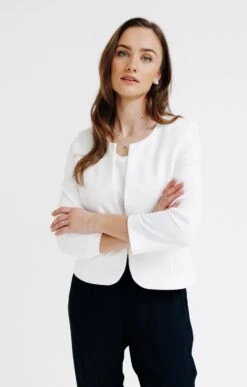 Veste Cérémonie En Maille -Haute couture k veste ceremonie en maille affinites ECRU d2 68