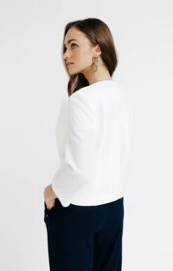 Veste Courte En Maille 5 Veste Courte En Maille -Haute couture k veste courte en maille affinites ECRU back 68