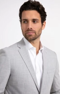 Veste De Costume CHIARO -Haute couture k veste de costume ajustee per l uomo GRIS CLAIR d 53