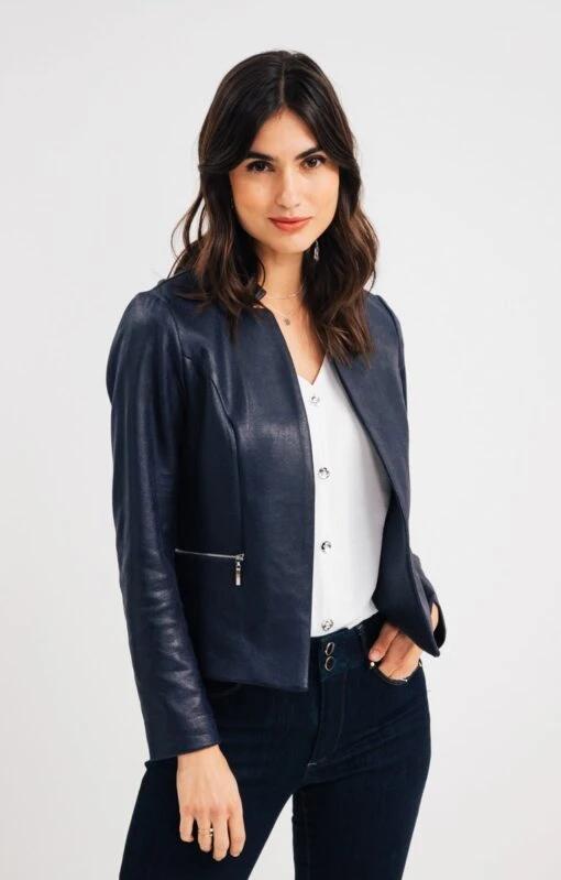 Veste Non Doublée En Maille Enduite
